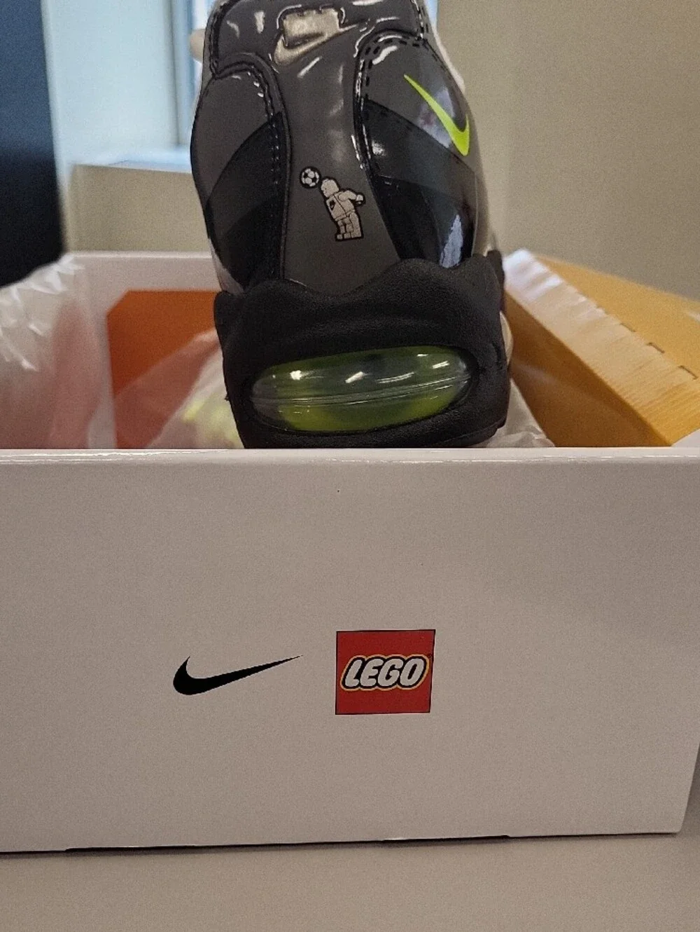 Women's Gray & Neon Green Athletic Sneakers